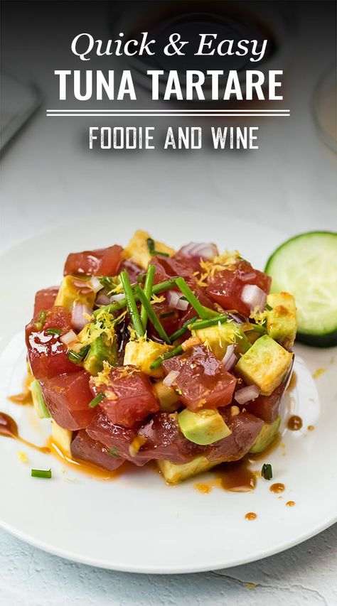 Aji Tuna Recipe, Ahi Tuna Sushi Rolls, Sushi Grade Tuna Recipes, Tuna Filet Recipes, Ahi Tuna Recipes, Raw Tuna Recipe, Tuna Sashimi Recipe, Raw Fish Recipes, Seared Tuna Recipe