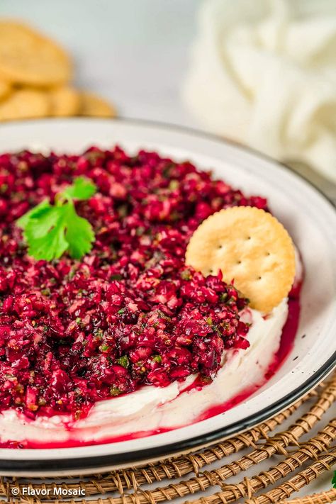 Cranberry Jalapeño Cream Cheese Dip - Flavor Mosaic Jalapeno Cranberry Dip, Cranberry Jalapeno Dip, Jalapeno Dip Recipes, Cranberry Cream Cheese Dip, Jalapeno Cream Cheese Dip, Jalapeño Dip, Cranberry Dip, Dip With Cream Cheese, Cranberry Jalapeño