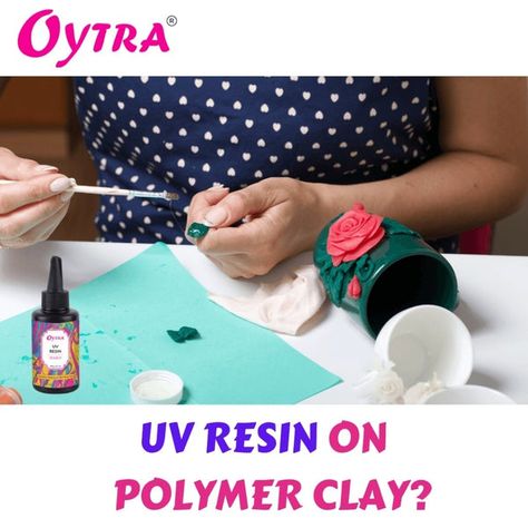 Uv Resin Tutorial Polymer Clay, How To Seal Polymer Clay, Resin Over Polymer Clay, How To Use Sculpey Clay, Finishing Polymer Clay Jewelry, Adding Resin To Polymer Clay, Polymer Clay Uv Resin, How To Use Resin On Polymer Clay, Uv Resin On Polymer Clay