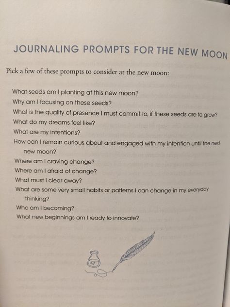 New Moon Shadow Work Prompts, New Moon In Capricorn Journal Prompts, Moon Phases Journal Prompts, Blue Moon Journal Prompts, Journal Prompts New Moon, New Moon Journal Page, Aquarius New Moon Journal Prompts, Moon Cycle Journal Prompts, Pisces New Moon Journal Prompts