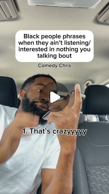 Chris Watts on Instagram: "Black people phrases when they ain’t interested/listening to nothing you talking bout #funny #funnyreels #funnyvideos #reels #relatable #reelsinstagram" Chris Watts, Black People, Acting, Funny Gif, Funny, On Instagram, Instagram, Black