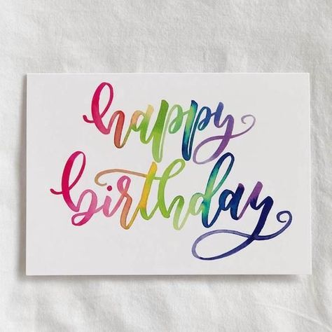 Calligraphy Birthday Card, Happy Birthday Hand Lettering, Birthday Calligraphy, Happy Birthday Friendship, Happy Birthday Calligraphy, Happy Birthday For Her, Happy Birthday Writing, Happy Birthday Font, Happy Birthday Typography