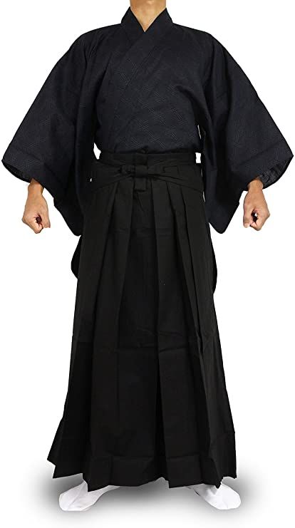 Edoten Japanese Samurai Hakama Uniform at Amazon Men’s Clothing store Japan Traditional Clothes Men, Tradition Japanese Clothing, Japanese Archery Outfit Male, Japanese Training Clothes, Japanese Swordsman Outfit, Traditional Japanese Mens Clothing, Japanese Martial Arts Clothing, Traditional Japanese Clothes Men, Ancient Japanese Clothing Men