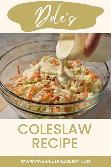 If you want a fresh, crisp side dish that goes great with almost any meal, this Dole Classic Coleslaw recipe is for you. It's super easy to make and gives you that traditional coleslaw taste everyone loves. With just a few simple ingredients and a little prep, you'll have a delicious and refreshing coleslaw ready to serve! Classic Coleslaw Recipe, Classic Coleslaw, Coleslaw Recipe, Hello Fresh, Meal Kit, Coleslaw, Copycat Recipes, Tasty Dishes, Simple Ingredient