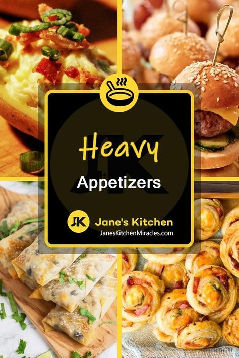 Heavy Appetizers Easy Heavy Appetizers, Filling Appetizers, Horderves Appetizers, Happy Hour Appetizers, Winter Appetizers, Heavy Appetizers, Appetizer Buffet, Homemade Jerky, Happy Hour Food