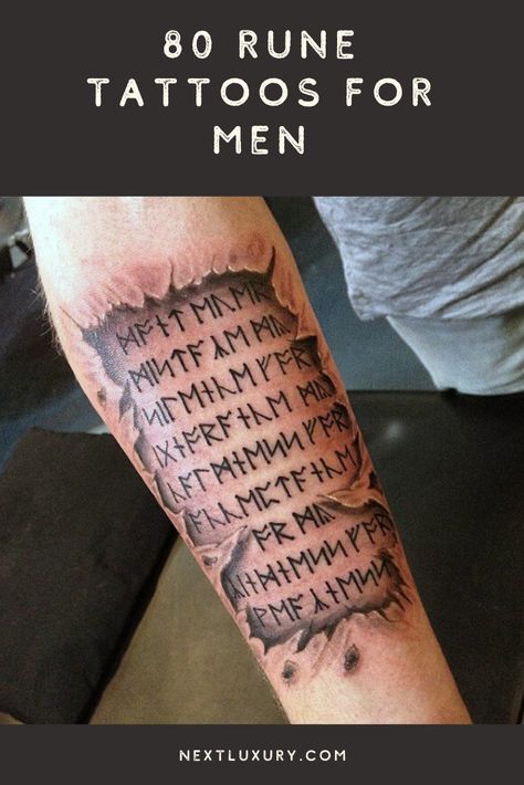 Norse Runes Tattoo, Ruin Tattoos, Rune Tattoo Ideas, Love Runes, Rune Tattoos, Runes Tattoo, Viking Rune Tattoo, Ancient Runes, Rune Tattoo