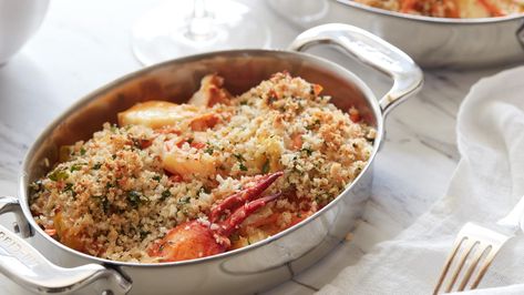 Seafood Gratin Recipe | Ina Garten | Food Network Seafood Gratin, Seafood Casserole Recipes, Seafood Lasagna, Coquille St Jacques, Creamed Leeks, Ina Garten Recipes, How To Cook Lobster, Gratin Dish, Shellfish Recipes