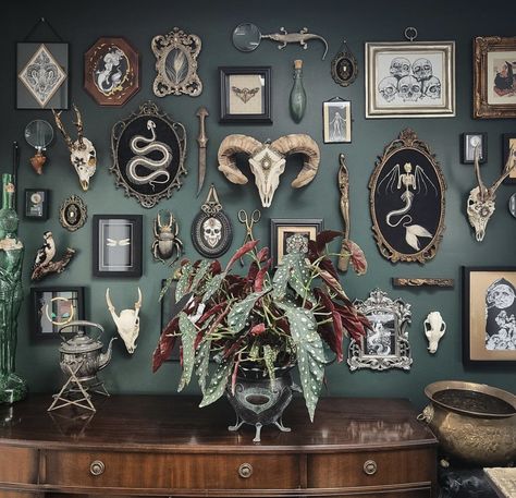 Eclectic Goth, Gothic Homes, Goth Room, Oddities Decor, Goth Bedroom, Moody Decor, Dark Home Decor, Goth Home, Goth Home Decor