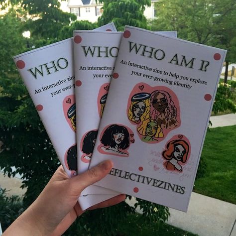 Who Am I an Interactive Zine to Help You Explore Your | Etsy Art Zine, Zine Design, Graphic Design Books, The In Between, Who Am I, In Between, Scrapbook Journal, Sketchbook Art Inspiration, New Things To Learn