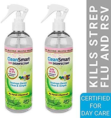 Amazon.com : CleanSmart Toy Disinfectant Spray - No Rinse, No Wipe, Kills 99.9% of Germs, Bacteria, Viruses, Fungus, Mold, Leaves No Chemical Residue. 16oz, 2 Pk. Great for Mouth Toys! : Baby Disinfecting Spray, Saline Water, Disinfectant Spray, Balsamic Beef, Diy Sprays, Purple Wine, Hydrogen Peroxide, How To Make Homemade, Natural Cleaning Products