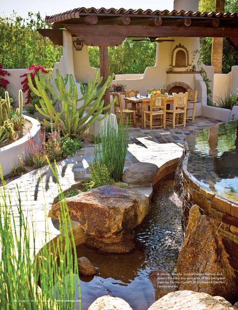 Phoenix Home and Garden  Design Arizona 2014 Agave Garden Design, Backyard Plans, Desert Backyard, Outdoor Landscape Design, Arizona Backyard, Arizona Gardening, House Pool, Summer Backyard, Phoenix Homes