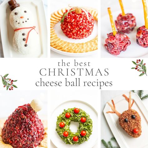 Christmas Cheese Balls, Christmas Cheese Ball, Honey Appetizers, Dessert Cheese Ball, Christmas Finger Foods, Holiday Appetizers Christmas, Baked Goat Cheese, Pesto Cheese, Christmas Cheese