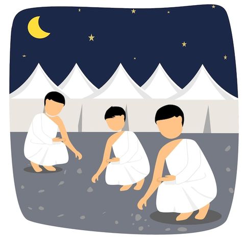 Hajj pilgrims collecting pebbles at muzd... | Premium Vector #Freepik #vector #pilgrimage #hajj-umrah #pilgrim #umrah Muzdalifah Hajj, Hajj Illustration, Quran Lessons, Business Wallpaper, Dhul Hijjah, Hajj Pilgrimage, Eid Mubarak Greeting Cards, Eid Crafts, Eid Mubarak Greetings