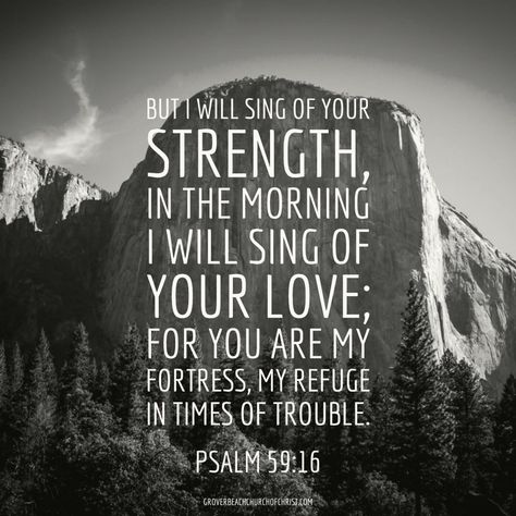 Psalm 59-16 But I will sing of your strength Psalm 59 16, Bible Verse Images, Verse Images, Love Christian, Bible Verses Kjv, Church Of Christ, Bible Images, New Bible, Social Media Buttons