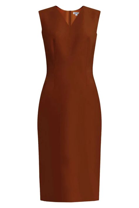 Kateri V-Neck Brown Sheath Dress – Caeli Couture Brown Sheath Dress, Work Dresses Summer, Light Coral Dress, Cocomelon Toys, Sheath Dress Outfit, Lilac Dresses, Dresses Lilac, High Neck Long Dress, Skirt Sweater