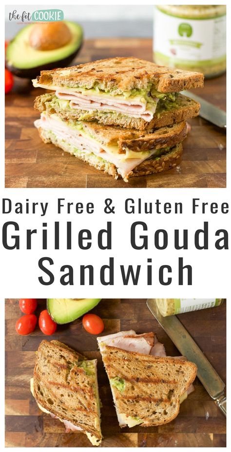 You can make just about anything on a grill, including this incredible Dairy Free and Gluten Free Grilled Gouda Sandwich! It's easy to cook sandwiches on the grill, we'll show you how | thefitcookie.com #lunch #grilling #summer #dairyfree #glutenfree Dairy Free Grilled Cheese, Gluten Free Grilled Cheese, Gouda Sandwich, Fun Food For Kids, Dairy Free Lunch, Gluten Free Recipes For Lunch, Gluten Free Sandwiches, Food For Kids, Gluten Free Main Dishes