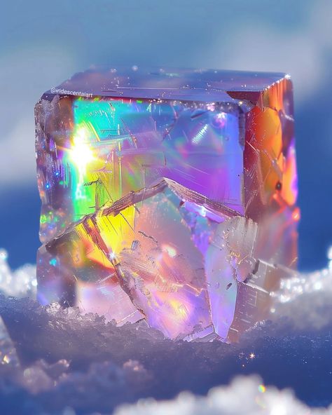 I'm on a crystal kick, what can I say? 💎✨ #Crystal #Gemstone #Jewel #IridescentCrystal #Iridescent #IridescentAIArt #IridescentArt Prism Light, Crystal Aesthetic, Aesthetic Light, Rainbow Gemstones, What Can I Say, Iridescent Crystal, Beautiful Rocks, Light Art, Pretty Things