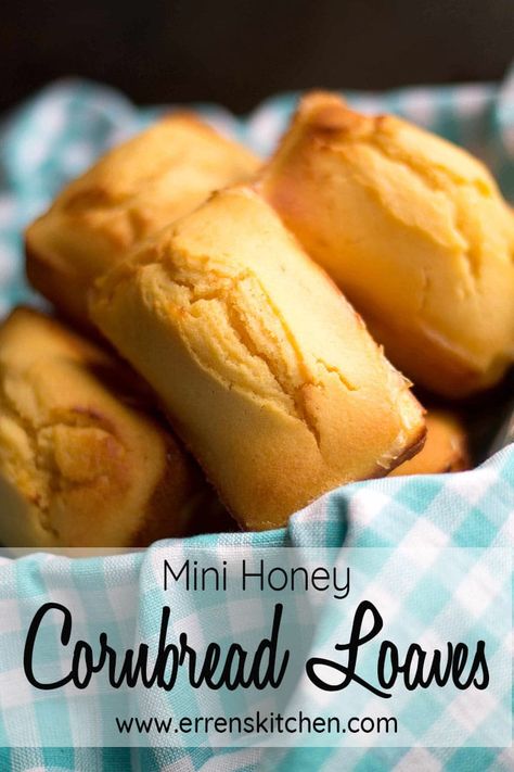 Cornbread Loaf, Honey Cornbread, Sweet Cornbread, Biscuit Rolls, Mini Loaf, Loaf Recipes, Corn Bread Recipe, Bread Rolls, Bread Dough