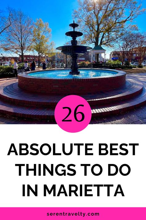 I’m going to tell you the best 26 things to see or do on your visit to Marietta, Georgia. Marietta Square, Kennesaw Mountain, Girl Trip, Marietta Georgia, Holiday Pops, Georgia Travel, Georgia State, Ghost Tour, House Museum