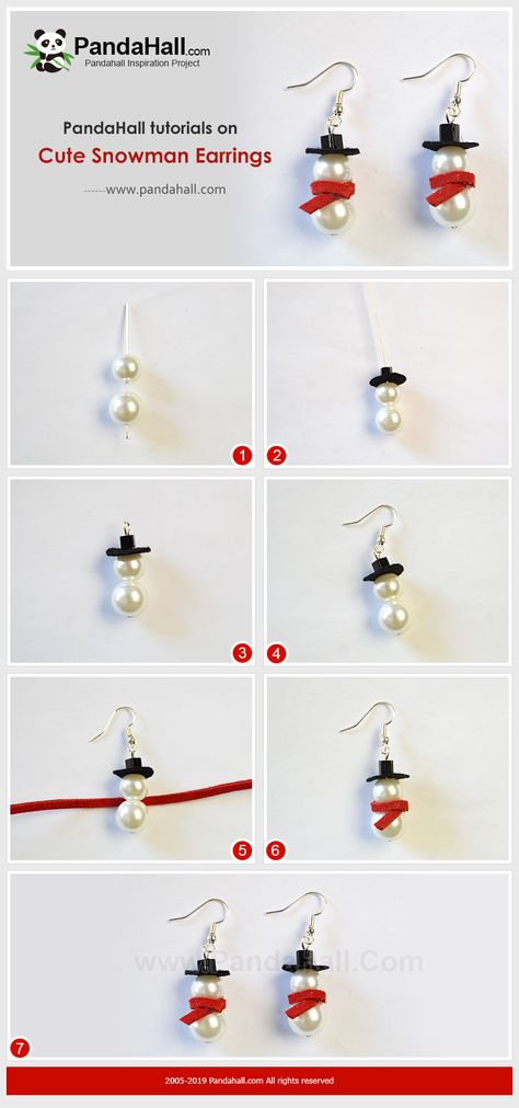 #PandaHall Tutorials on Cute Snowman Earrings #PandaHall #jewelry #Necklace #diy #handmade #accessories Beaded Snowman Earrings Diy, Christmas Bead Earrings Diy, Diy Snowman Earrings, Christmas Jewlrey Diy, Diy Christmas Earrings Easy, Christmas Earrings Diy, Snowman Jewelry, Diy Christmas Earrings, Earrings Crafts