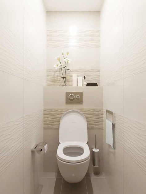 تصميم دورة مياه, Design Interior Baie, Small Toilet Design, Toilet Room Decor, Wc Design, Small Toilet Room, Small Toilet, Small Bathroom Makeover, Bathroom Design Decor