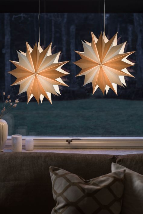 Scandinavian Christmas Star for 2024 – here are the new arrivals Scandinavian Star, Nordic Star, Christmas Stars, Homemade Christmas Decorations, Cookie Company, Transparent Paper, Small Windows, Paper Stars, Whimsical Christmas