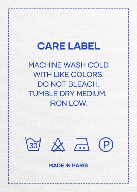 Care  label template, editable design | premium image by rawpixel.com / Aew Fashion Tags Label Design, Clothes Label Design Tags, Clothing Label Ideas, Care Labels Clothing, Label Design Clothing, Fashion Label Design, Label Tag Design, Social Media Clothes, Clothing Care Tag