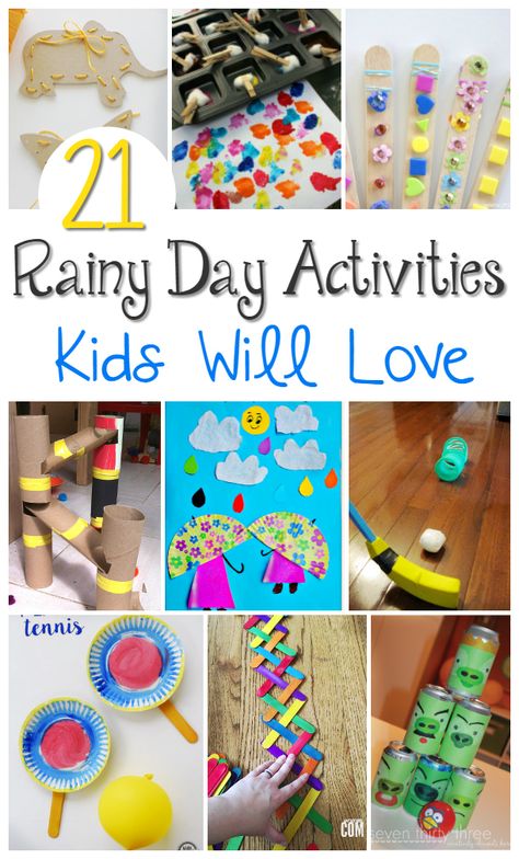 Rainy Day Activities For Preschoolers, Fun Rainy Day Activities, Rainy Day Activities For Kids, Rainy Day Fun, Rainy Day Crafts, Easy Arts And Crafts, Rainy Day Activities, Indoor Activities For Kids, Indoor Activities