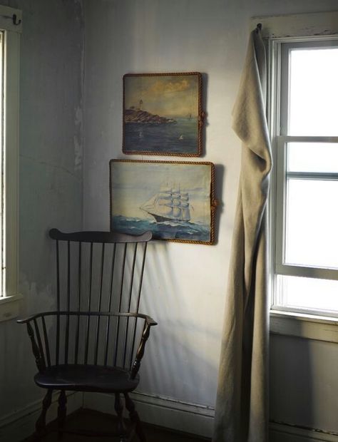 Fisherman's Cottage, Fisherman's Wife, Ken Fulk, Nautical Aesthetic, Windsor Chairs, Lighthouse Keeper, Into The West, Sea Captain, Cottage By The Sea