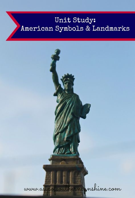 American Symbols and Landmarks Unit Study Homeschool Unit Study Ideas, Us Landmarks, Geography Lesson Plans, Unit Study Ideas, American History Homeschool, Homeschool Fun, Unit Studies Homeschool, Geography Activities, Homeschooling Tips