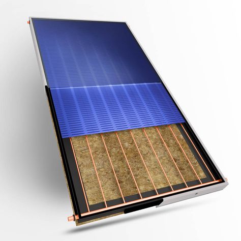 solar water heater - flat plate solar collectors - Energy + Collectors Solar Powered Water Heater, Solar Roof Tiles, Solar Water Heating, Solar Collector, Monocrystalline Solar Panels, Best Solar Panels, Solar Water Heater, Solar Projects, Solar Installation