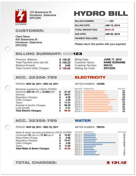 Utility Bill Template Free, Hydro Electricity, Electricity Bill Payment, Diy Solar Power System, Case Manager, School Products, Bill Template, Driving Permit, Utility Bill