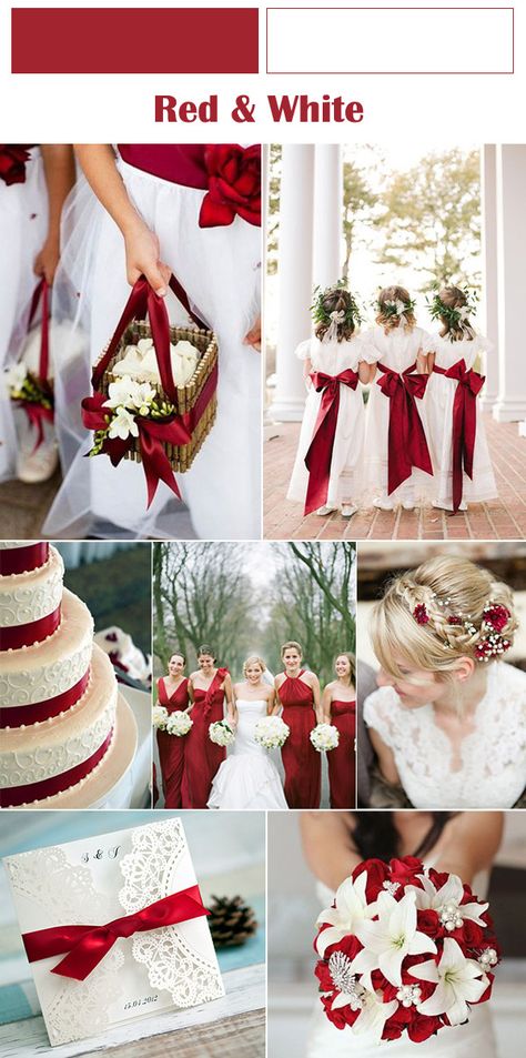 red and white winter wedding ideas Red And White Wedding, Winter Wedding Color Palette, Wedding Color Scheme, Winter Wedding Ideas, Red And White Weddings, Red Wedding Theme, White Winter Wedding, Winter Wedding Colors, Winter Wonderland Wedding