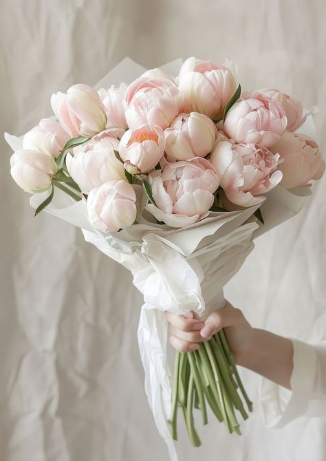 Wedding Peony Bouquets, Peony And Ranunculus Bouquet Wedding, Wedding Bouquets August, Pink Peonies Aesthetic, Tulip Wedding Theme, Wedding Flower White, Wedding Bouquets Peonies, Wedding Bouquet Peonies, Pink Peony Bouquet Wedding