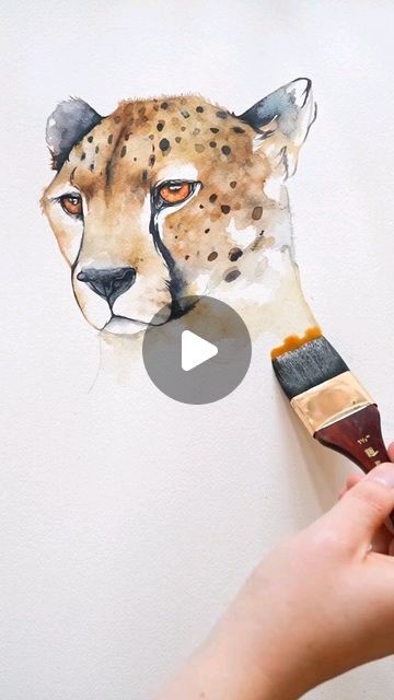 Cheetah Watercolor, March 19, Watercolor And Ink, Watercolor Art, On Instagram, Instagram, Watercolour Art