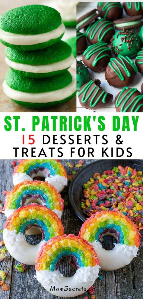 The best St. Patrick’s Day desserts & treats- a compilation of delicious desserts to make for the holiday! #stpatricksday #stpatricksdaydesserts #stpatricksdaytreats #dessertsforkids #funnytreats St Patricks Day Deserts, St Patricks Snacks, Funny Desserts, St Patricks Desserts, St Patrick's Day Desserts, St Patricks Food, St Patrick Day Snacks, St Patricks Day Funny, St Patrick's Day Cookies