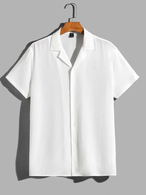 Lapel Shirts For Men, White Collared Shirt Outfit Men, White Polo Shirt Outfit Men, White Collared Shirt Outfit, White Shirt Outfit For Men, Mens White Shirt, Collared Shirt Outfits, Perfect White Shirt, Stylish Shirts Men