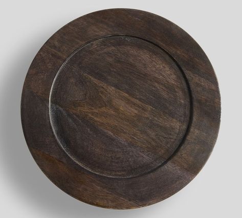 Vail Wood Charger Plate $42 Wood Chargers Place Settings, Wood Plate Chargers, Wood Chargers, Orchard Tree, Silver Pumpkins, Natural Foundation, Wood Plate, White Dinnerware, Charger Plate