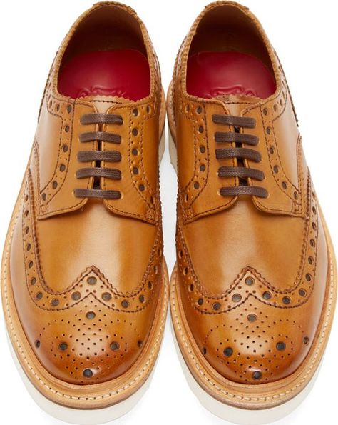 Grenson Tan Leather Archie Wingtip Brogues Tan Brogues, Comfortable Mens Shoes, Gentleman Shoes, Dad Fashion, Best Shoes For Men, Casual Dress Shoes, Brogue Shoes, Only Shoes, Hot Shoes