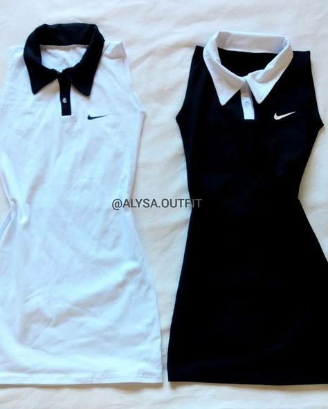 Nike Dress, Tennis Dresses, Brass Knuckle, Crying Eyes, Black And White Nike, Swaggy Outfits, Tennis Clothes, White Nike, Sporty Outfits