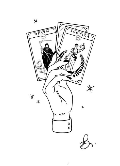 Hand Holding Tarot Card Tattoo, Justice Tarot Tattoo, Hand Holding Tarot Card, Justice Tarot Card Tattoo, Holding Cards Tattoo, Hand Holding Cards Tattoo, Tarot Cards Drawing, Tarot Card Justice, Tarot Cards Tattoo