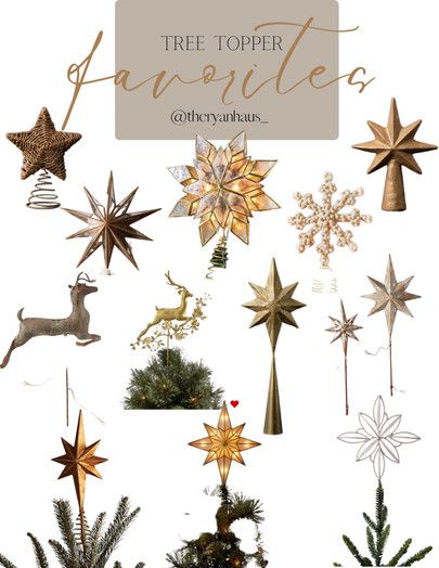 Neutral Tree Topper Ideas, Neutral Tree Topper, Mcgee And Co, Tree Star, Pressed Metal, Star Tree, Star Tree Topper, Metal Tree, Tree Topper