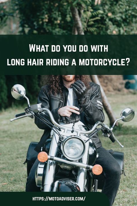 To wear a motorcycle helmet with long hair, you can use the Hightail hair protector, braid your hair, use a balaclava or head sock or bandana, tie your hair into a ponytail, use a doo-rag or scarf, wear a neck gaiter or else just let it hang loose! How To Wear Bandana, Messed Up Hair, Braid Your Hair, Motorcycle Hairstyles, Head Sock, Head Bandana, Riding A Motorcycle, Helmet Hair, Bandana Tie