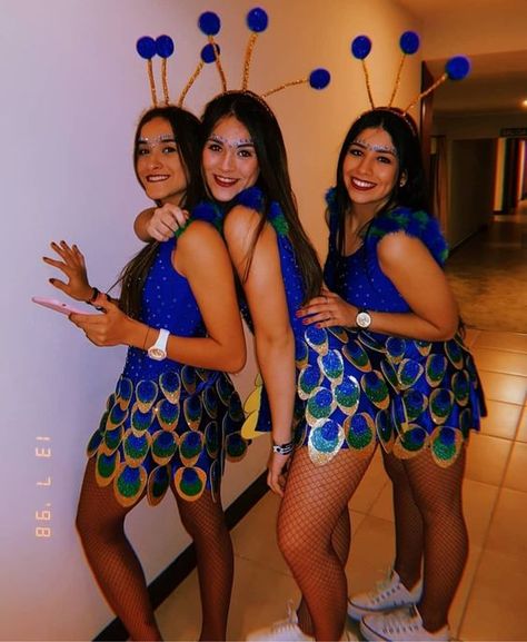 Ideas Disfraz Carnaval, Carnaval Ideas Outfit, Disfraces Carnaval Originales Ideas, Ideas Disfraces Carnaval, Carnaval Outfit Ideas, Ideas Para Carnaval, Outfit Carnaval, Peacock Costume Diy, Carnaval Outfits