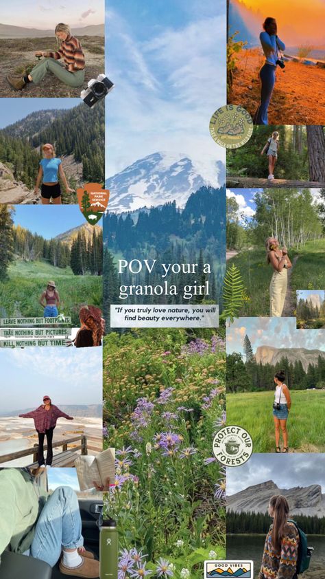 Granola Aesthetic Wallpaper, Cute Granola Outfits, Granola Aesthetic, Environmentally Friendly Living, 60s Art, Granola Girl Aesthetic, Natural Magic, Mountain Girl, Adventure Aesthetic