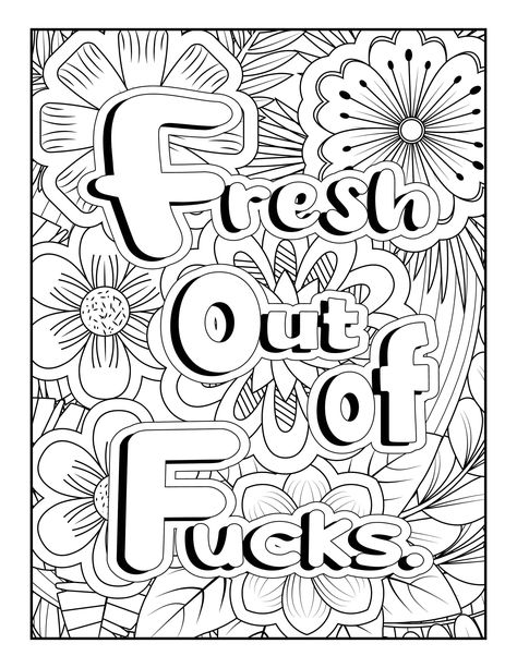 Printable Coloring Pages Idea, Grab your favorite crayons and colored pencils, then get busy with these free printable coloring pages for kids! An easy and fun activity for all ages. Gf Presents, Swear Words Coloring Pages, Words Coloring Pages, Ipad Pics, Adult Drawing, Coloring Printables, Adult Coloring Books Printables, Printable Coloring Pages For Kids, Words Coloring Book