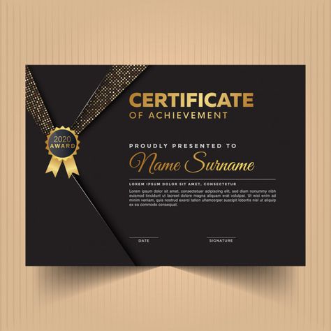 Certificate of appreciation design templ... | Premium Vector #Freepik #vector Certificate Of Appreciation Design, Certificate Design Inspiration, Awards Certificates Design, Appreciation Design, Certificate Of Achievement Template, College Graduation Photos, Award Template, Certificate Background, Vintage Template