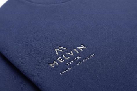 Logo mockup clothing embroidered sweater | Free Psd #Freepik #freepsd #logo #business-card #mockup #t-shirt Free Logo Psd, Texture Background Hd, Logo Design Mockup, Glowing Background, Shirt Logo Design, Sign Mockup, Paper Mockup, Business Card Psd, Card Mockup