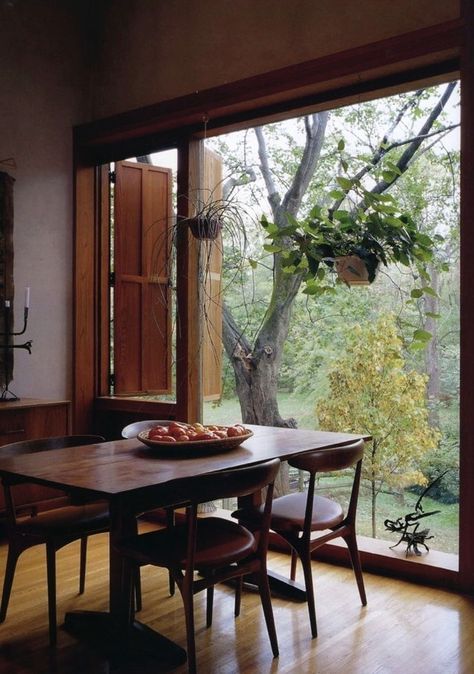 Minimalism Living, Louis Kahn, Huge Windows, Wooden Table, House Inspo, Fun Fact, Home Fashion, Country Life, 인테리어 디자인