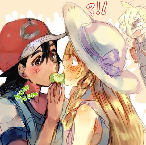 Ash x Lillie Pokemon Ash X Lillie, Ash X Lillie, Pokémon Comic, Pokémon Star, Anime Characters Birthdays, Pokemon In Real Life, Pokémon White, Pokémon Heroes, Pokemon Human Form